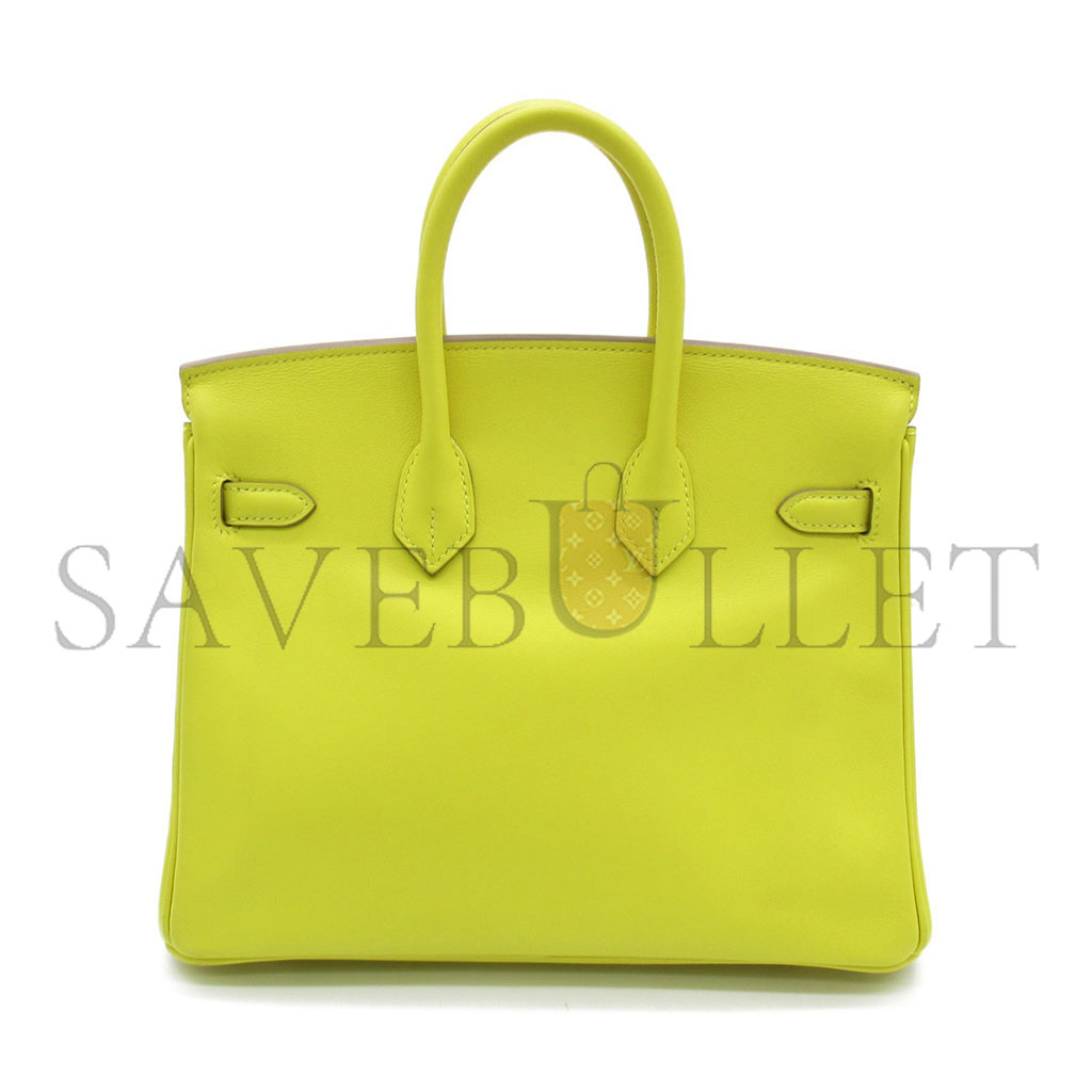 H**mes master birkin 30 togo lemon yellow nylon blue lining gold buckle h028369cc9r (30*23*15cm)